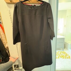 Eliza J Classic Black Long Sleeve Shift Dress 10